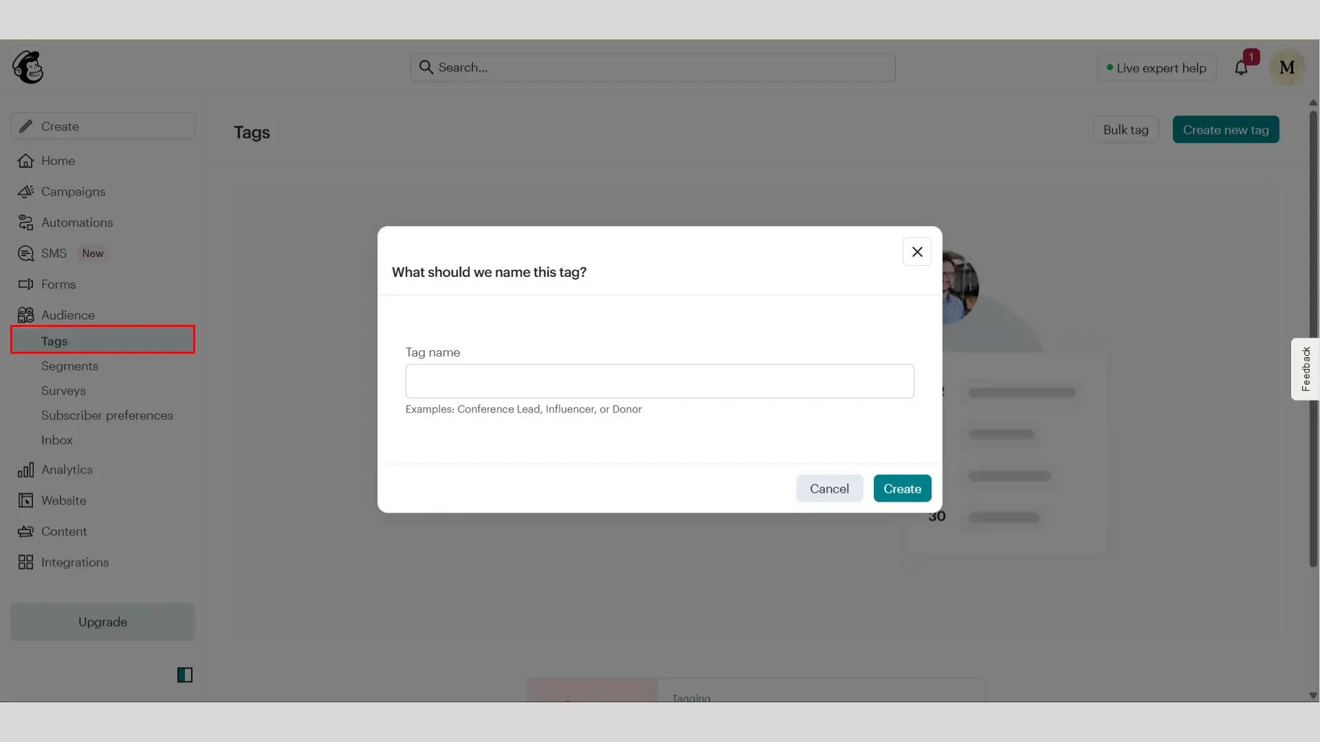 Mailchimp Tag